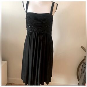 Adriana Papell black beaded cocktail dress size 12